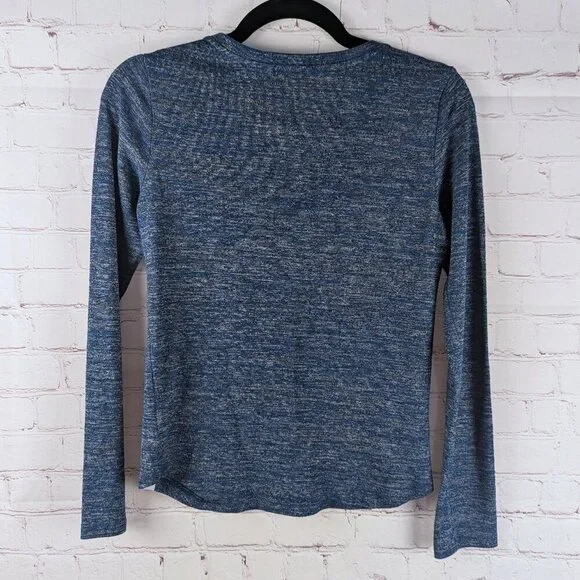 BCG Blue Heather Athleisure Long Sleeve Top S - Picture 5 of 5